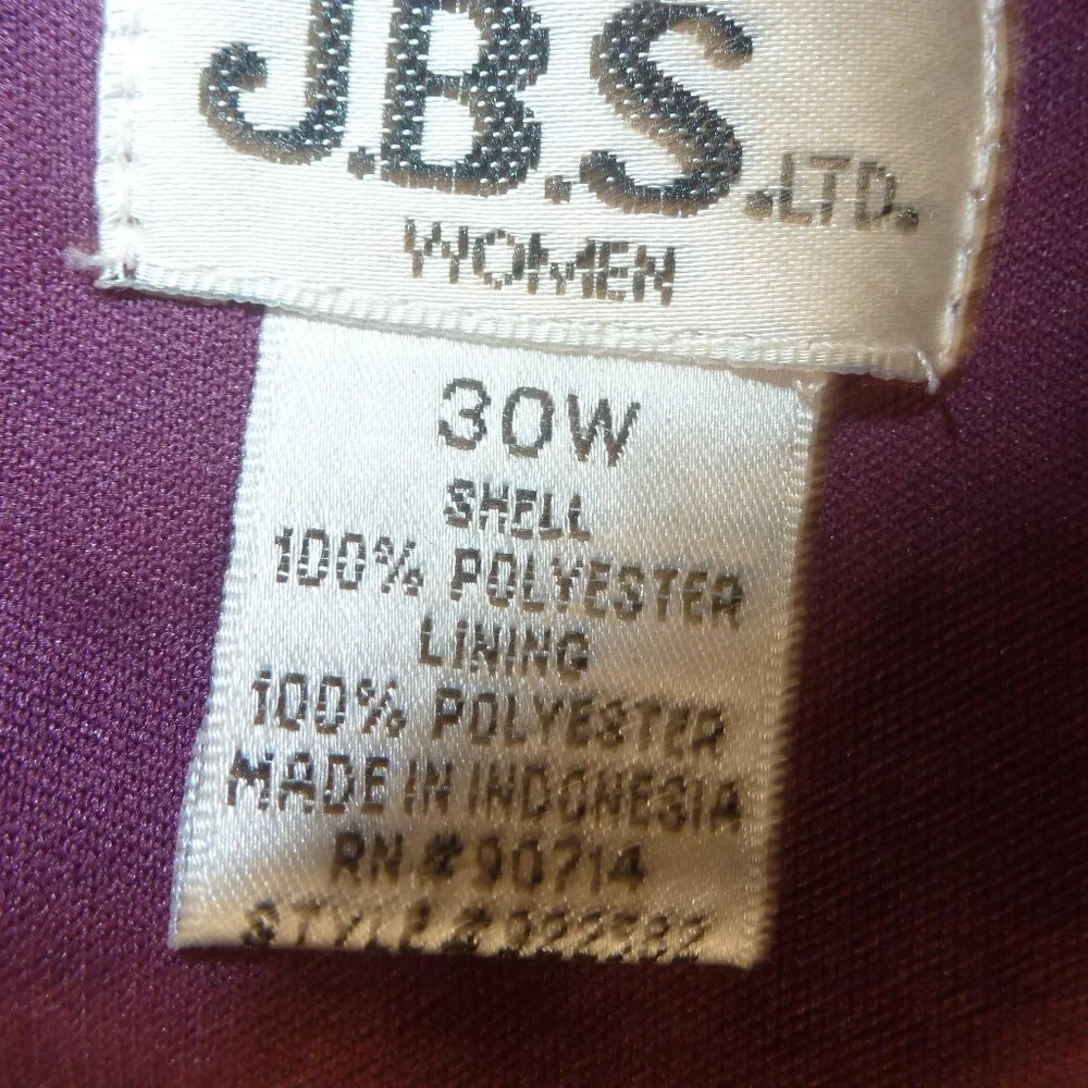 JBS LTD Side Ruffle Floral V Neck Short Sleeve shear Dress Sz 30W - Picture 10 of 10